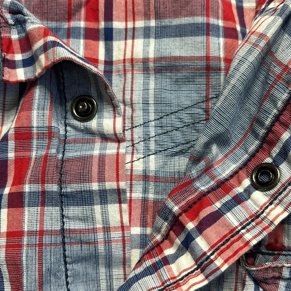 Cody James Plaid Short Sleeve Snap Button Shirt
